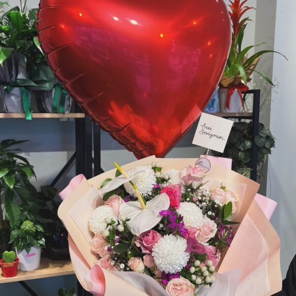 Kalp Folyo Balon · ForYou Flowers