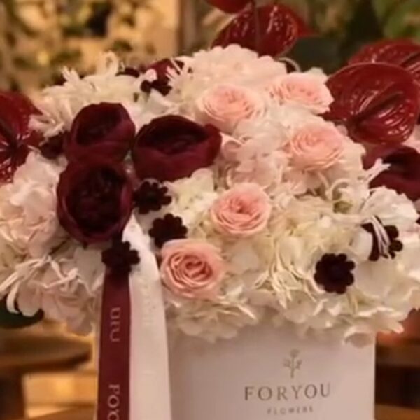 Kutuda Bordo & Pudra · ForYou Flowers